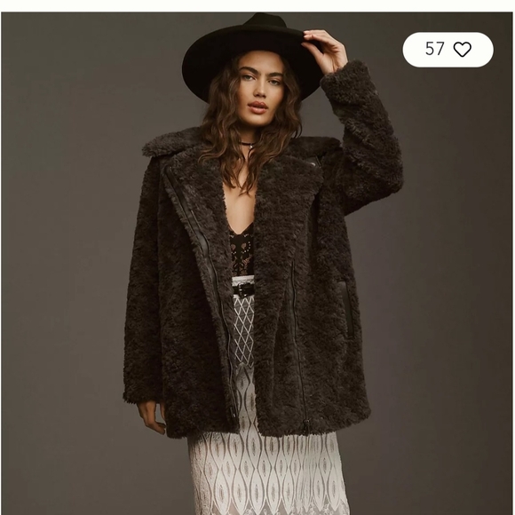 Anthropologie Jackets & Blazers - Anthropologie Dark Gray/Brown Teddy Jacket